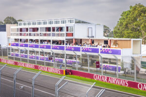 Spacecube modular hospitality structure at the 2026 Australian Formula 1 Grand Prix, Albert Park