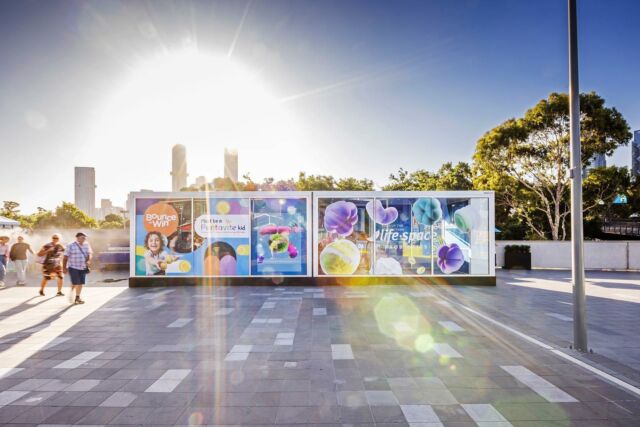 A colourful brand activation for @life.space.probiotics at the @australianopen 🎾 cleverly created by @wunthompson 

Modular structure by SPACECUBE using three cubes and one mini cube, followed by a smart fit out by @harrythehirer 

Reconfigurable + Relocatable + Reusable Modular Structures 
#BrandActivation #ModularStructure #AustralianOpen