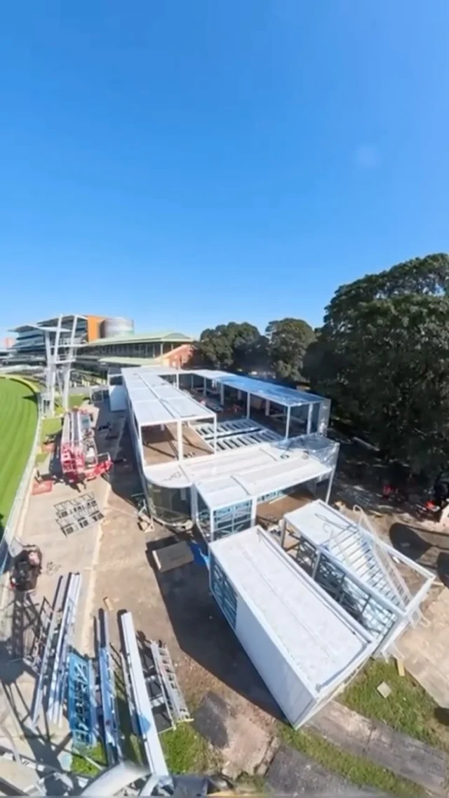 Do you remember seeing 1933sqm of SPACECUBE stock leaving our Melbourne office a couple of weeks ago? 🚚 Well, it has already been installed at Royal Randwick Racecourse in Sydney! 🏗️Our crew have done a brilliant job onsite delivering this large project, built using the SPACECUBE Build System for Racing NSW. We can’t wait to see the finishing touches! @racing_nsw 
Scalable + Sustainable + Simpler
#RoyalRandwick #BaseCamp #SpringRacing #RacingNSW #TabEverest #ClimbTheEverest #ModularStructures #NotOrdinary