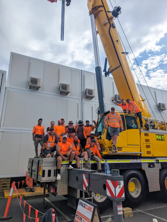 Straight from the Melbourne Cup Carnival to the @australianopen - rain or shine, these legendary people get it done! 💪🏗️ 17 days to install this large-scale SPACECUBE modular structure for Tennis Australia’s broadcasting facility. The biggest thank you to everyone in our team and everyone on site preparing for Australia's next major event! 
Scalable. Sustainable. Simpler.
#ModularBuilding #SpacecubeCrew #NotOrdinary